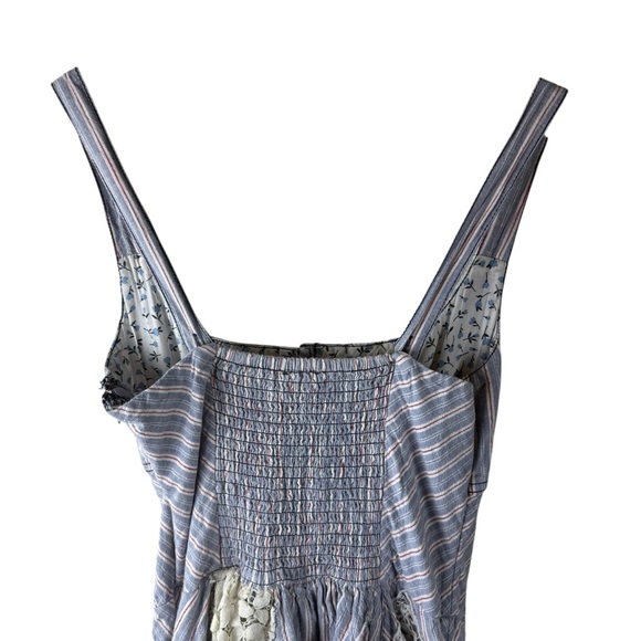 Anthropologie Pilcro Jenna Scoop Neck Drop-Waist Patchwork Dress Boho Size. 4 - Picture 9 of 10